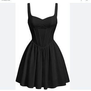 Verdusa Black Sleeveless swing Dress Sz Small